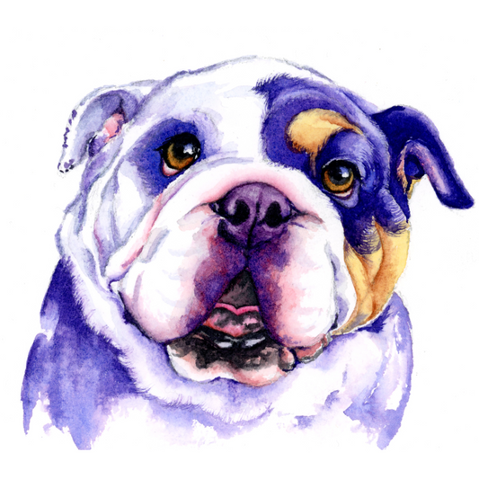 Custom watercolor portrait of a dog - colorful wall art gift for pet parents